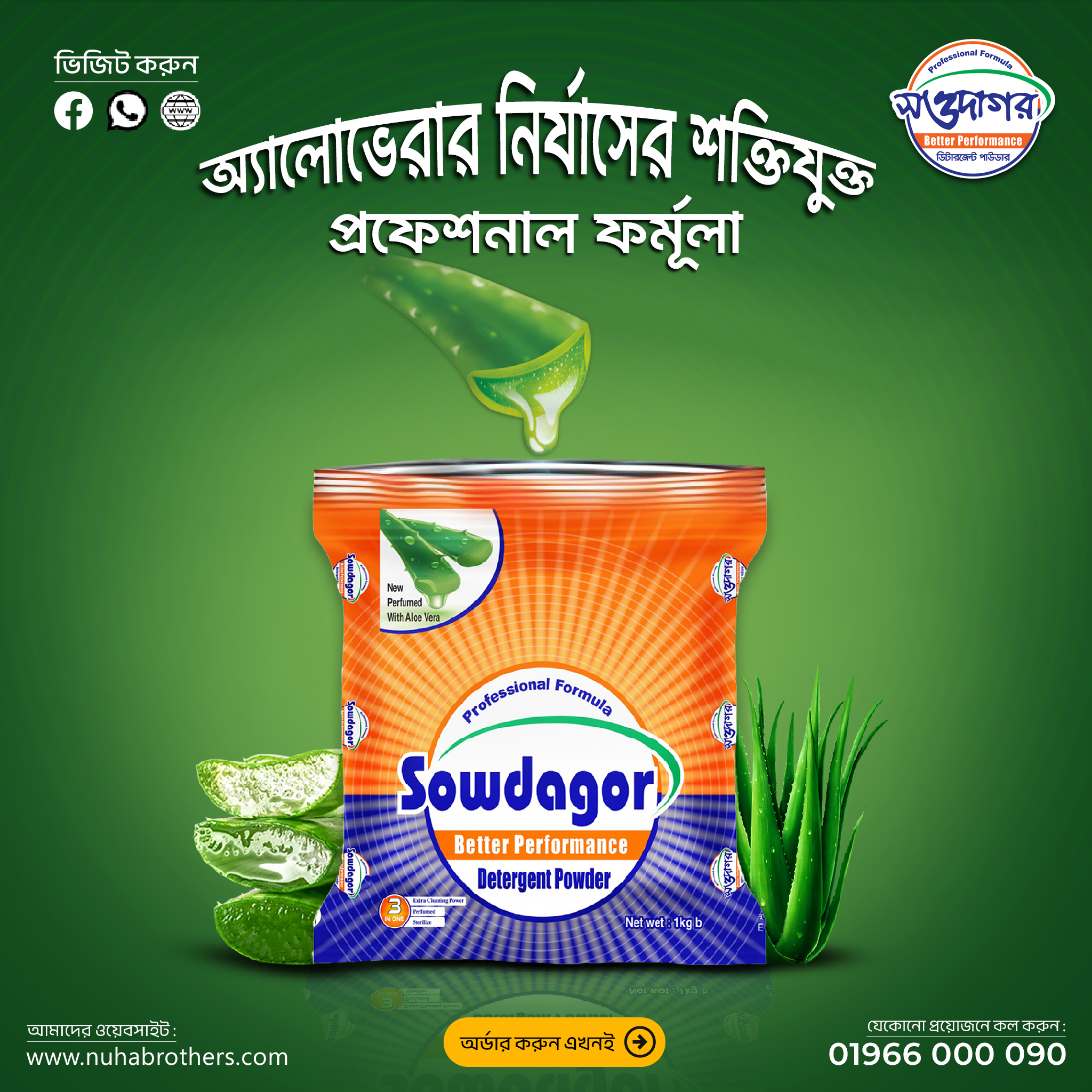 Best Selling SKU of Nuha & Brothers - Sowdagor Detergent Powder.